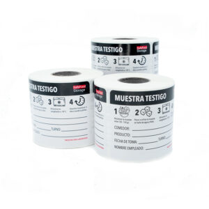 etiqueta muestra testigo