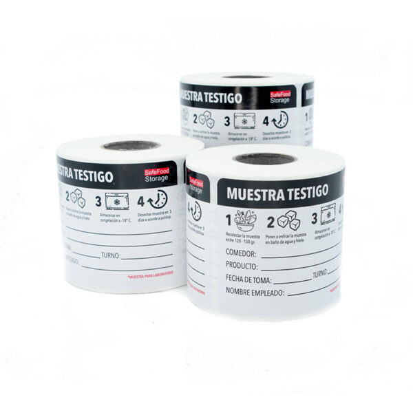 etiqueta muestra testigo