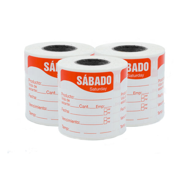 etiquetas de rotación sábado