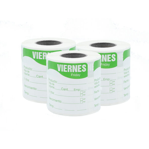 etiquetas de rotación viernes
